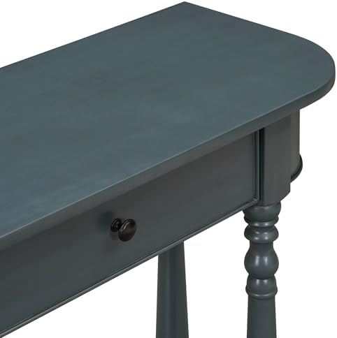 Small Curved Console Table 36-Inch Retro Farmhouse Entryway Sofa Table - Image 6