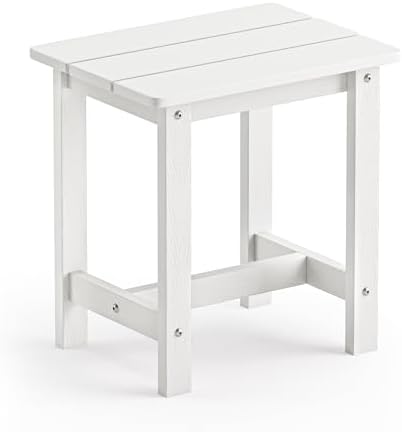 LUE BONA Outdoor Side Table, HDPS Small Outdoor Adirondack Side Tables by LUEBONA