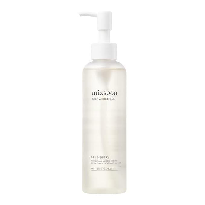 mixsoon Bean Cleansing Oil 6.59 fl oz / 195ml Lightweight Oil Cleanser Make up Remover for daily skin care routine Korean Glass Skin Care