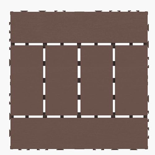 44-Pack Interlocking PP Deck Tiles, All-Weather Anti-Slip Patio Tiles - Image 7