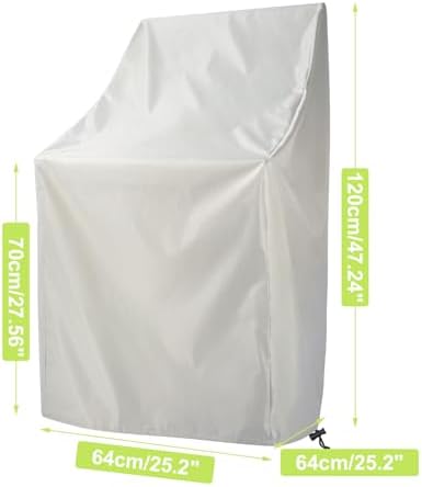 Waterproof Stackable Chair Covers, Uranshin Outdoor Patio Furniture Covers - Image 2