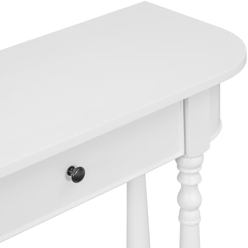 Small Curved Console Table 36-Inch Retro Farmhouse Wood Entry Sofa Table - Image 6