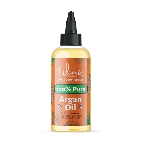 Locsanity Wini Pure Argan Hair and Body Oil, 100% Cold-Pressed, 4 Fl Oz