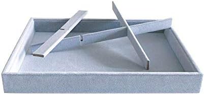 6-Grid Stackable Premium Quality Grey Velvet Jewelry Organizer Multi Function - Image 5