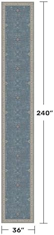 Hazo Haus Blue Boho 3x20 Extra Long Hallway Runner Rug - Image 2