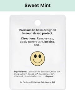 Kind Lips Lip Balm - Nourishing & Moisturizing Lip Care for Dry Lips Made from, Shea Butter, Beeswax with Vitamin E |Sweet Mint Flavor | 0.15 Ounce Single Tube