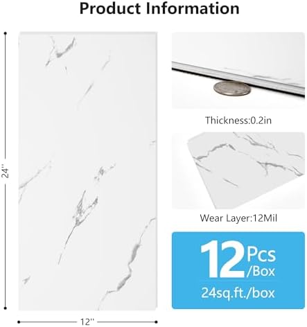 Art3d 12-Pack SPC Click-Lock Floor Tiles - Image 4