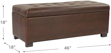 HomePop 46" Tufted Storage Bench - Image 3
