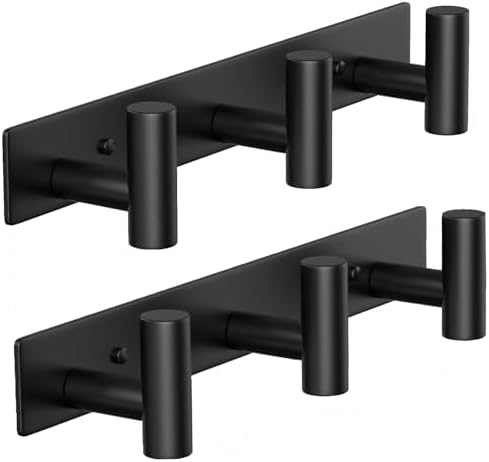 Coat Rack Wall Mounted-3 Hooks, Heavy Duty Stainless Steel Wall Hooks by VINHOLD