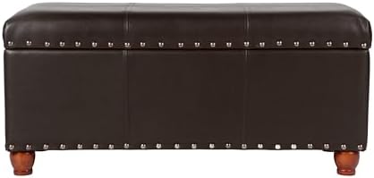HomePop 40" Faux Leather Storage Cocktail Bench by HomePop