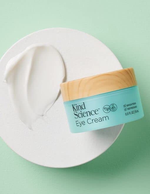 Kind Science by Ellen DeGeneres Eye Cream - Under Eye Cream to Refresh Eyes - Hydrating Eye Cream for Wrinkles Noticably Smooths & Moisturizes - Paraben, Dye & Fragrance Free, 0.5 fl oz