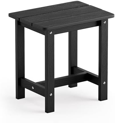 LUE BONA Small Outdoor Side Table, HDPS Adirondack Table by LUEBONA
