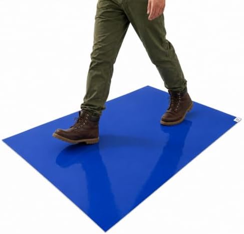 Blue Cleanroom Sticky Mat, 24 x 36 Inch, 5 Pack, 150 Sheets by MATEAM