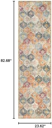 Lahome Moroccan Kitchen Runner for Hallways, 2x7 Runner Rug Non Slip - Image 2