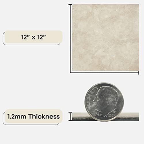 Nexus Self Adhesive 12-Inch Vinyl Floor Tiles, 20 Tiles, 12 x 12 in - Image 3