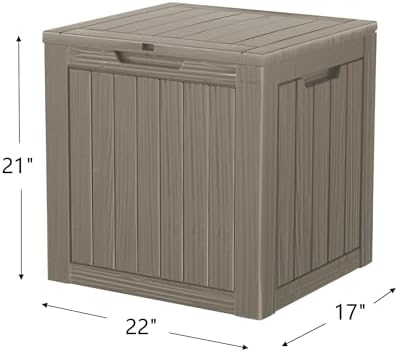 Outdoor Storage Box, 35 Gallon Waterproof Deck Box, Quick Snap-Lock Resin - Image 2