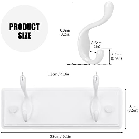 Badiano Heavy Duty Wooden Coat Rack, Wall-Mounted Organizer, 9 Inch - Image 2