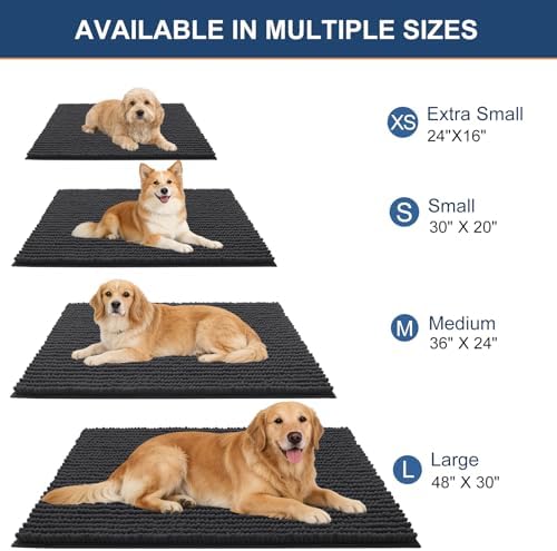 OLANLY Dog Door Mat for Muddy Paws 47x24, Extra Absorbent Chenille Mud Mat - Image 2