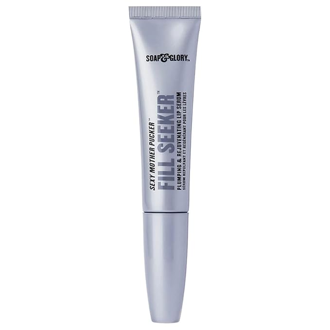 Soap & Glory Sexy Mother Pucker Fill Seeker Lip Plumper Gloss - Plumping Lip Gloss for Smooth & Moisturized Lips - Rejuvenating Lip Serum with Long-Lasting Hydration (0.5 fl oz)
