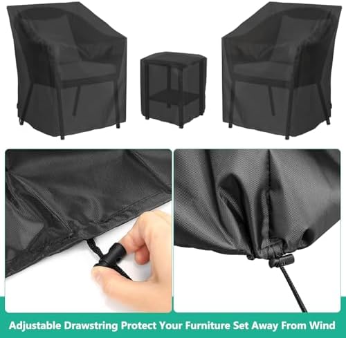 Gasadar Outdoor Furniture Cover Waterproof 3 Piece Set - Image 5