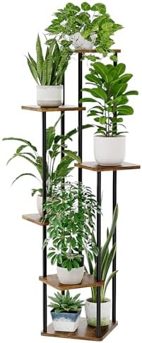 Bamworld Tall Plant Stand Indoor Corner Plant Shelf by Bamworld