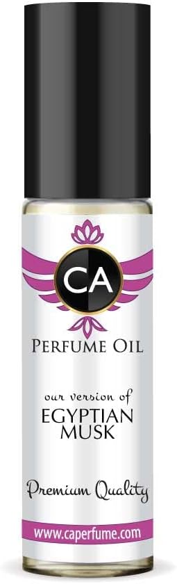CA Perfume Impression of Emra Egyptian Musk For Women & Men Replica Fragrance Body Oil Dupes Alcohol-Free Essential Aromatherapy Sample Travel Size Concentrated Long Lasting Roll-On 0.3 Fl Oz/10ml