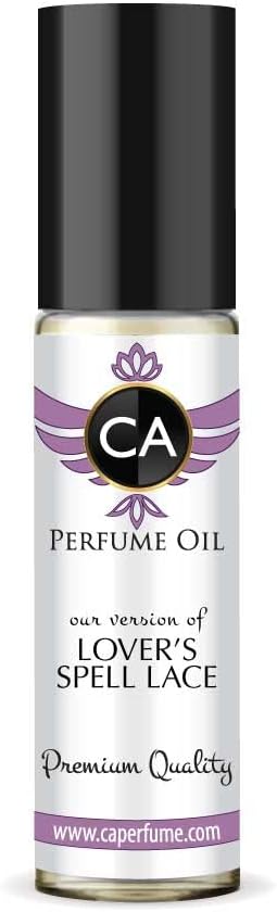 CA Perfume Impression of Victoria S. Lover’s Spell Lace For Women Replica Fragrance Body Oil Dupes Alcohol-Free Essential Aromatherapy Sample Travel Size Long Lasting Attar Roll-On 0.3 Fl Oz/10ml