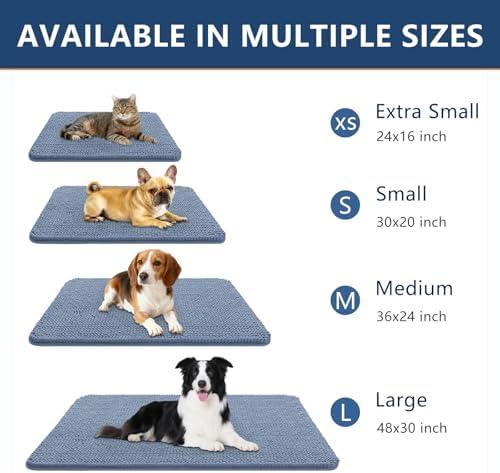 Smiry Dog Door Mat for Muddy Paws 47x24, Absorbent Low-Profile Doormats - Image 3
