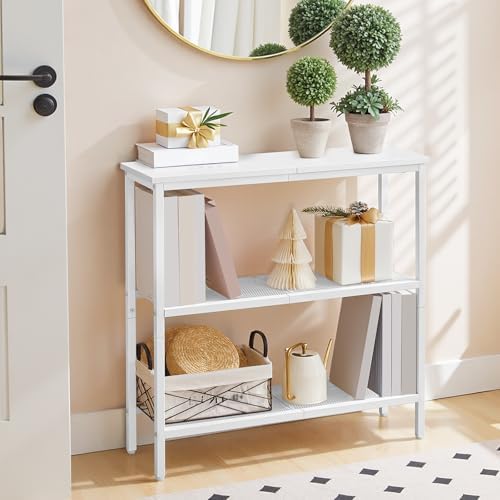 HOOBRO 29.5" Narrow Console Table, 3 Tier Entryway Table, Thin Sofa Table - Image 2