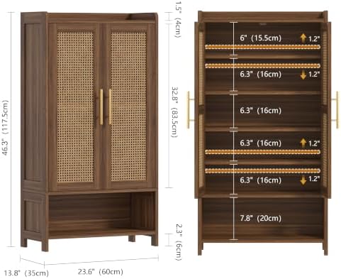 Keehusux Rattan Shoe Cabinet - Image 2