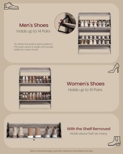 VASAGLE Narrow Shoe Storage Cabinet Organizer - Image 5