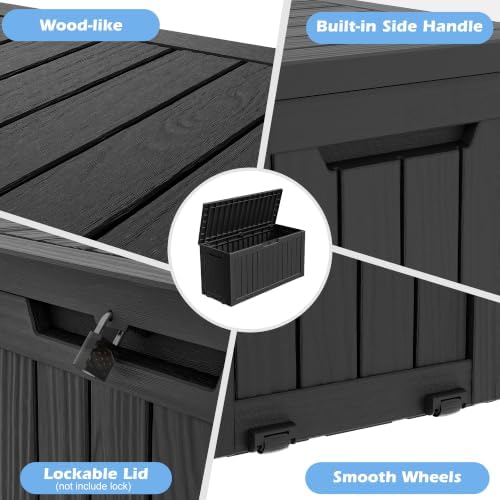 Outdoor Storage Box Waterproof, 82 Gallon Deck Box - Image 5