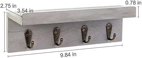 Key Holder Wall Mount, Farmhouse Wall Shelf - Image 6