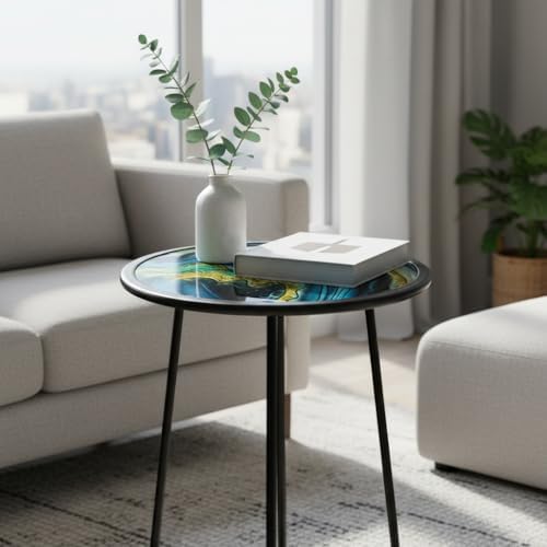 LIFFY Patio Side Tables, Round Decorative Plant Stand & Accent Table - Image 2