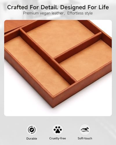 Valet Tray, Built in Wireless Charging Pad, Nightstand Organizer - Image 5