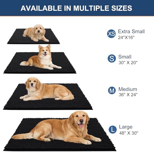 OLANLY Dog Door Mat for Muddy Paws 44x32, Extra Absorbent Chenille Mud Mat - Image 2