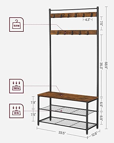 VASAGLE Coat Rack, Hall Tree - Image 5