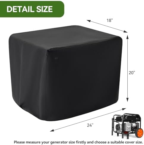Waterproof Generator Covers for Outside, Heavy Duty 900D Polyester Fabric - Image 2
