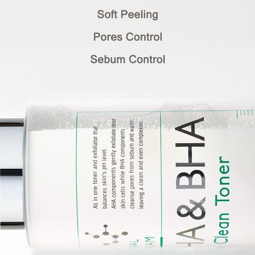 MIZON AHA&BHA Daily Clean Toner, Daily Peeling Toner, Smooth Skin, Removes Dead Skin, Healthy Skin, Korean Skincare (5.07 Fl oz)