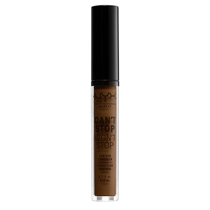 NYX PROFESSIONAL MAKEUP Can't Stop Won't Stop Contour Concealer, 24h Full Coverage Matte Finish - Walnut