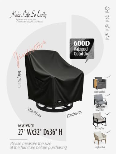 JinHrtoyi Outdoor Chair Covers 2 Pack, 27Wx32Dx36H inches Patio Chair Cover - Image 2