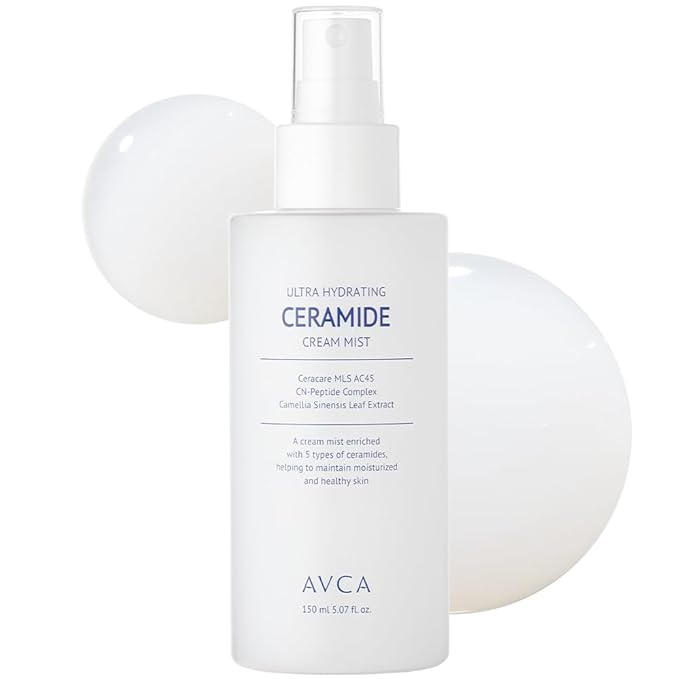 AVCA Ceramide Cream Mist for Deep Hydration and Dewy Glow 5.07 oz