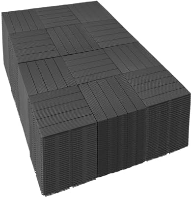PrimeZone 432 PCS Plastic Interlocking Patio Deck Tiles Outdoor All Weather by PrimeZone