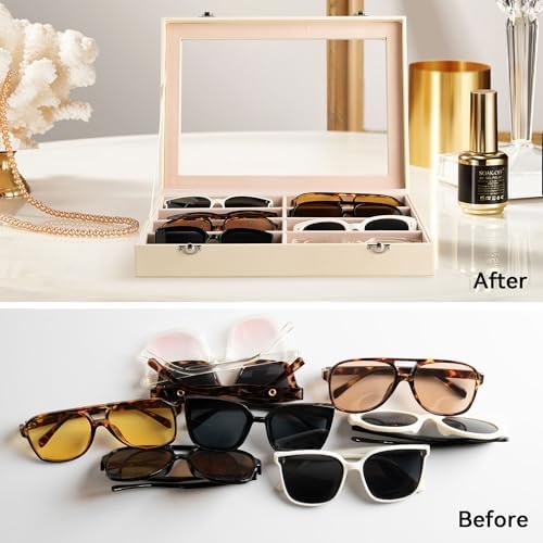 Frebeauty 8-Slot Sunglass Organizer, Sunglass Holder - Image 6