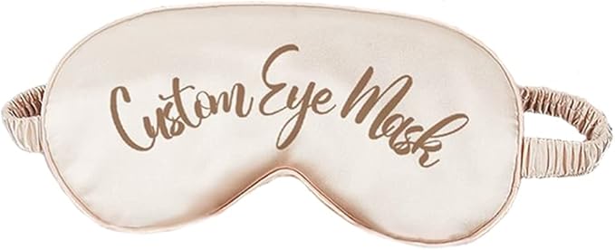 Personalized Sleep Mask for Women and Men with Photos,Text,Logo,Single-Sided Printing,Custom Adjustable Reusable Eye Mask,Mother's Day,Birthdays,Christmas,Valentine's Day Gift Pink