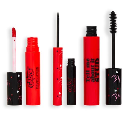 Revolution X Grease Shape Up Sandy Transformation Lip and Eye Set, 0.34 Fl Oz (Pack of 1), Black