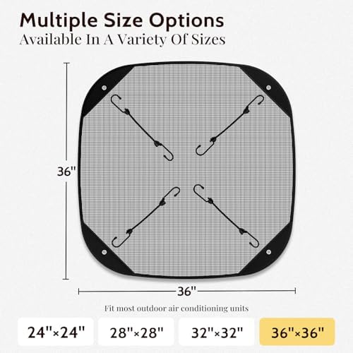 COSFLY Mesh AC Covers for Outside Units, Storage Bag, 36 x 36 Inches - Image 2