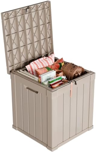 50 Gal Outdoor Storage Box Waterproof Lockable Deck Box Grey by ASKPASS