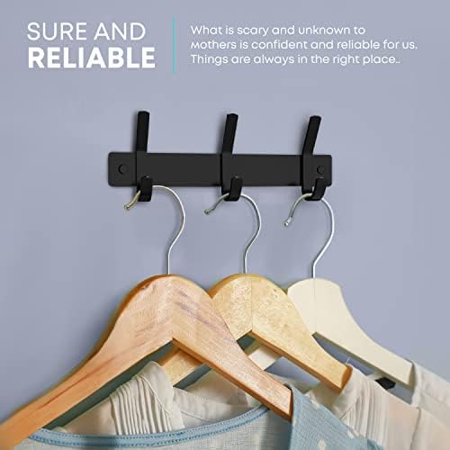 Coat Rack Wall Mount – 9 Inch Stainless Steel Small Hook Rail - Image 4