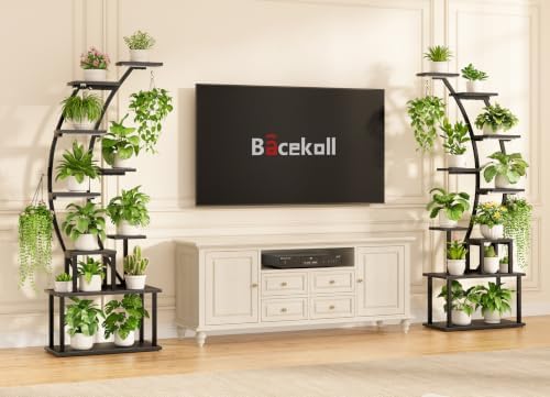 2 Pack Plant Stand Indoor with Grow Lights, 9 Tier Large Tall Plant Shelf - Image 4